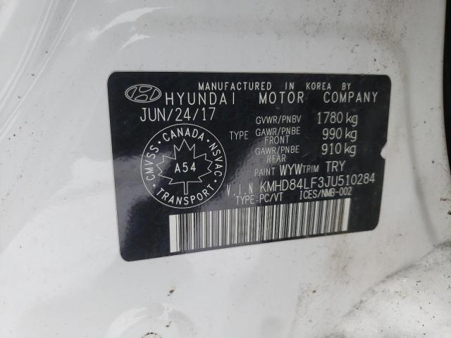 Photo 11 VIN: KMHD84LF3JU510284 - HYUNDAI ELANTRA SE 