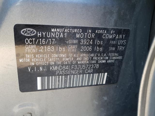 Photo 9 VIN: KMHD84LF3JU572378 - HYUNDAI ELANTRA SE 