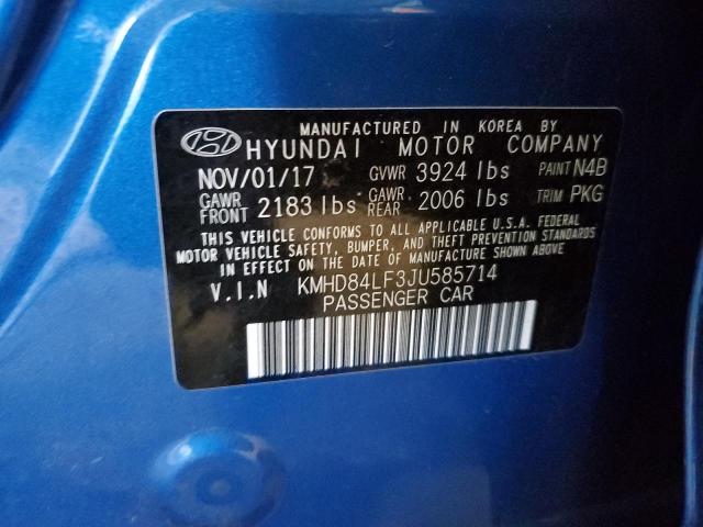 Photo 11 VIN: KMHD84LF3JU585714 - HYUNDAI ELANTRA 