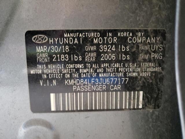 Photo 12 VIN: KMHD84LF3JU677177 - HYUNDAI ELANTRA SE 