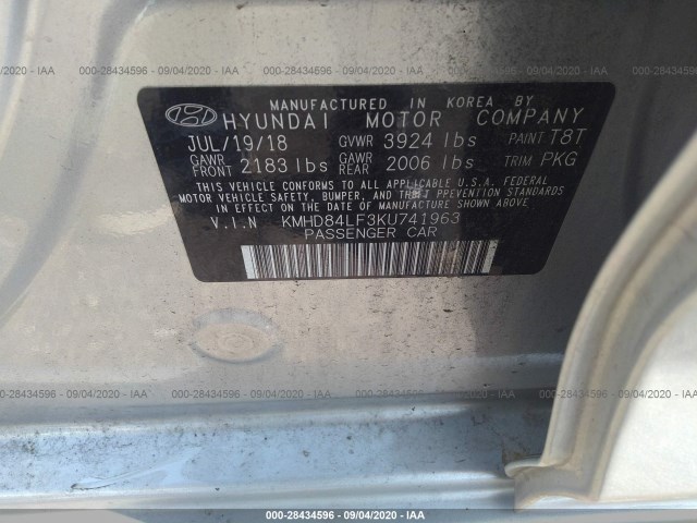 Photo 8 VIN: KMHD84LF3KU741963 - HYUNDAI ELANTRA 