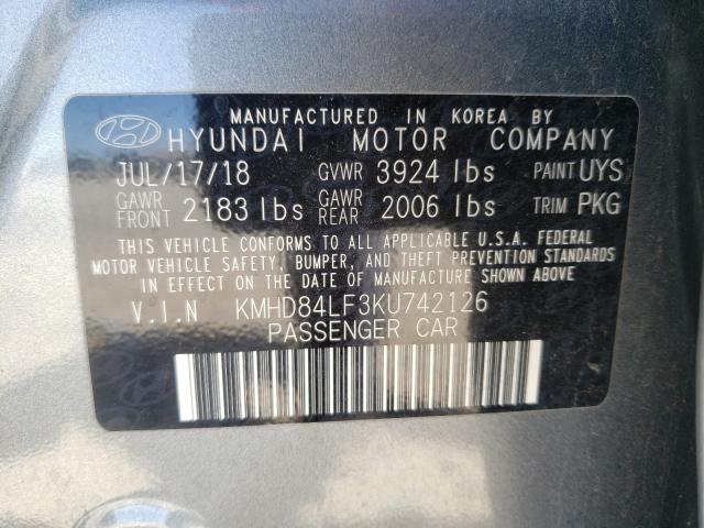 Photo 9 VIN: KMHD84LF3KU742126 - HYUNDAI ELANTRA SE 