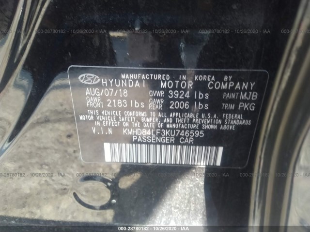 Photo 8 VIN: KMHD84LF3KU746595 - HYUNDAI ELANTRA 