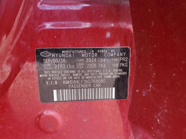 Photo 11 VIN: KMHD84LF3KU768080 - HYUNDAI ELANTRA SE 