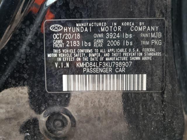 Photo 9 VIN: KMHD84LF3KU798907 - HYUNDAI ELANTRA SE 