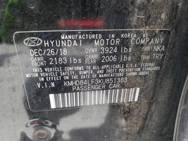 Photo 9 VIN: KMHD84LF3KU851363 - HYUNDAI ELANTRA SE 