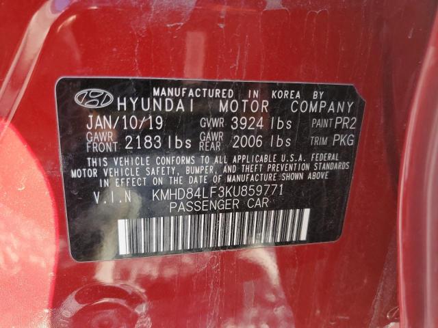 Photo 11 VIN: KMHD84LF3KU859771 - HYUNDAI ELANTRA 