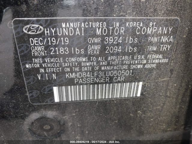 Photo 8 VIN: KMHD84LF3LU050501 - HYUNDAI ELANTRA 