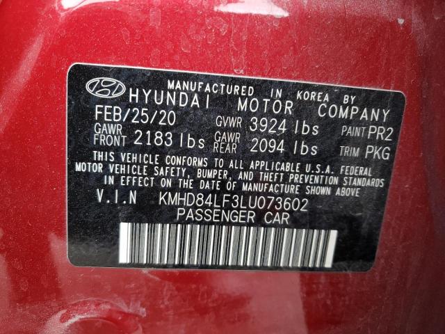 Photo 12 VIN: KMHD84LF3LU073602 - HYUNDAI ELANTRA SE 