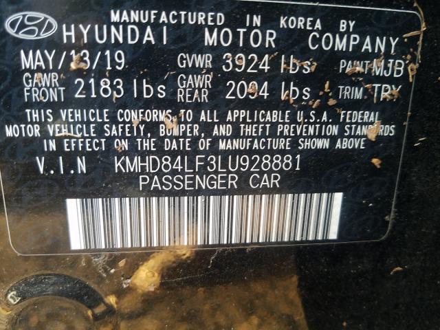 Photo 9 VIN: KMHD84LF3LU928881 - HYUNDAI ELANTRA SE 