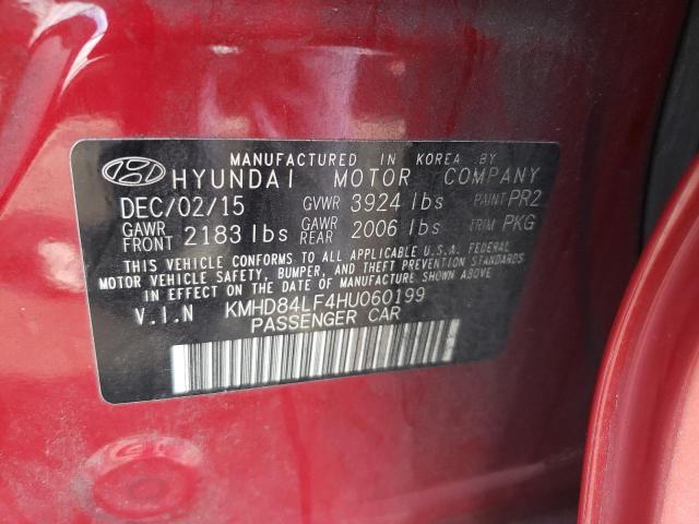 Photo 12 VIN: KMHD84LF4HU060199 - HYUNDAI ELANTRA 