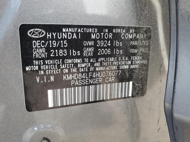 Photo 9 VIN: KMHD84LF4HU076077 - HYUNDAI ELANTRA SE 