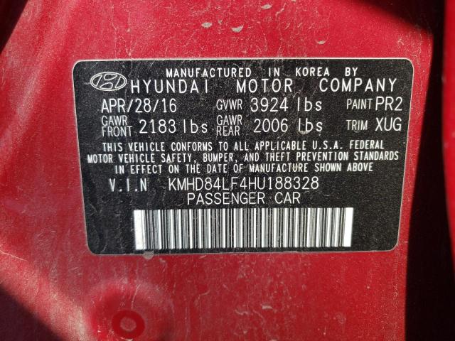 Photo 9 VIN: KMHD84LF4HU188328 - HYUNDAI ELANTRA 