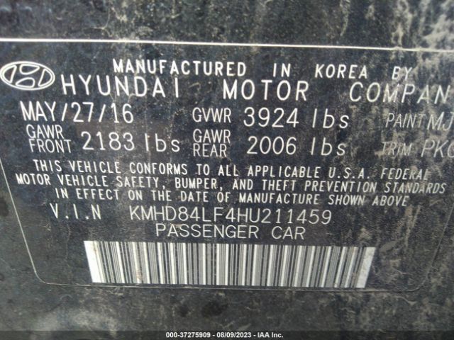 Photo 8 VIN: KMHD84LF4HU211459 - HYUNDAI ELANTRA 