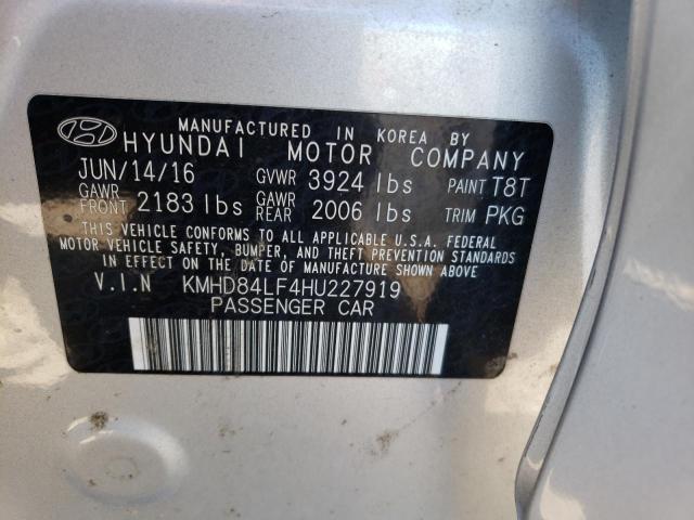 Photo 11 VIN: KMHD84LF4HU227919 - HYUNDAI ELANTRA SE 