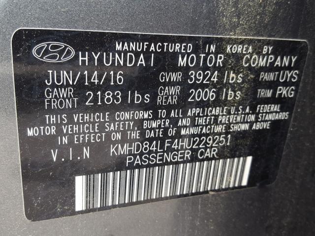 Photo 9 VIN: KMHD84LF4HU229251 - HYUNDAI ELANTRA SE 