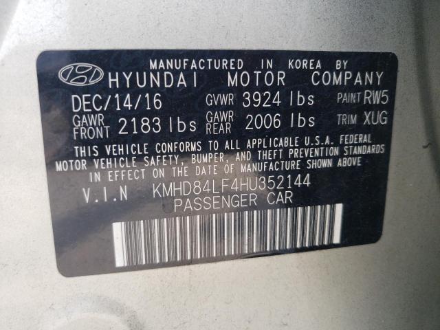 Photo 12 VIN: KMHD84LF4HU352144 - HYUNDAI ELANTRA SE 