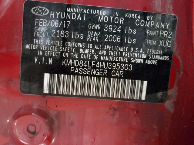 Photo 11 VIN: KMHD84LF4HU395303 - HYUNDAI ELANTRA SE 