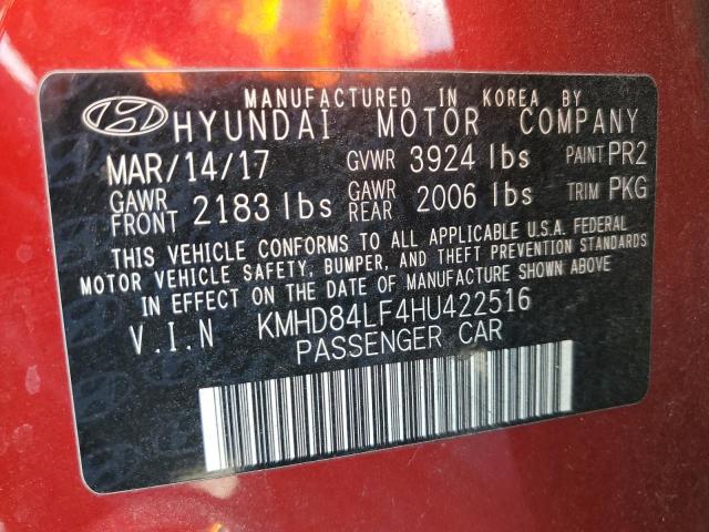 Photo 11 VIN: KMHD84LF4HU422516 - HYUNDAI ELANTRA SE 