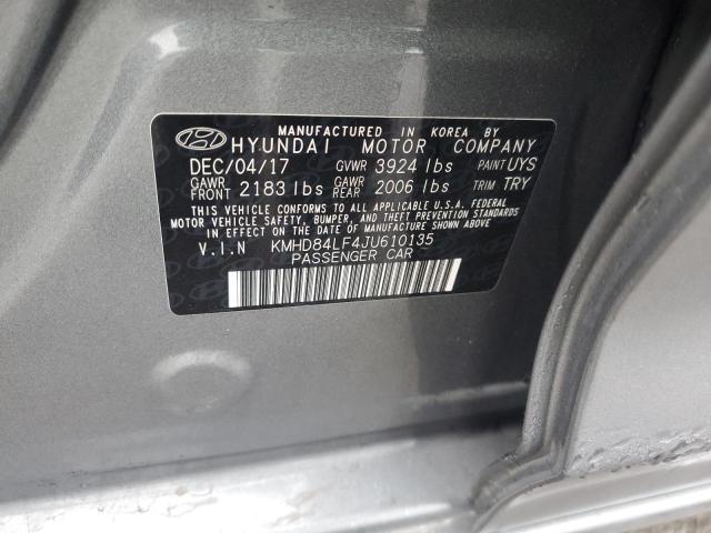 Photo 11 VIN: KMHD84LF4JU610135 - HYUNDAI ELANTRA 