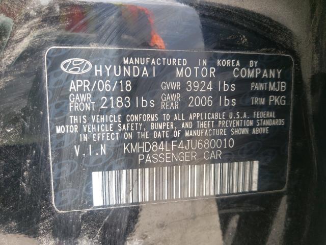 Photo 9 VIN: KMHD84LF4JU680010 - HYUNDAI ELANTRA SE 