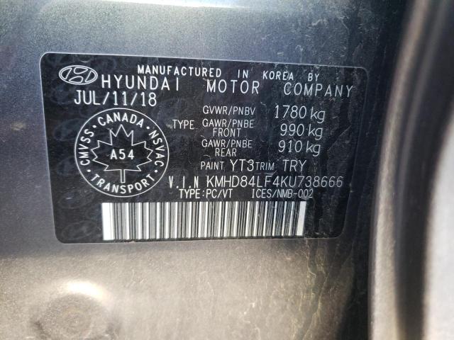 Photo 9 VIN: KMHD84LF4KU738666 - HYUNDAI ELANTRA SE 