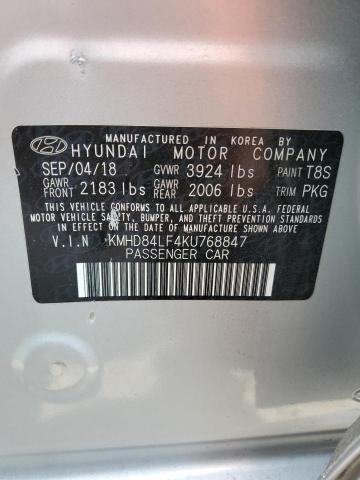 Photo 11 VIN: KMHD84LF4KU768847 - HYUNDAI ELANTRA SE 