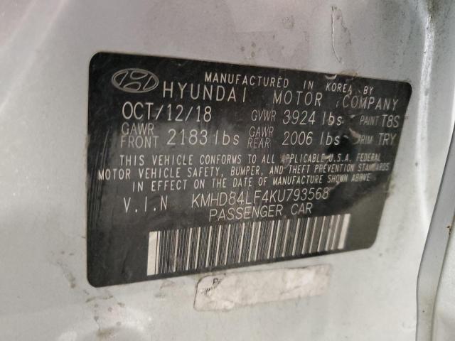 Photo 12 VIN: KMHD84LF4KU793568 - HYUNDAI ELANTRA 