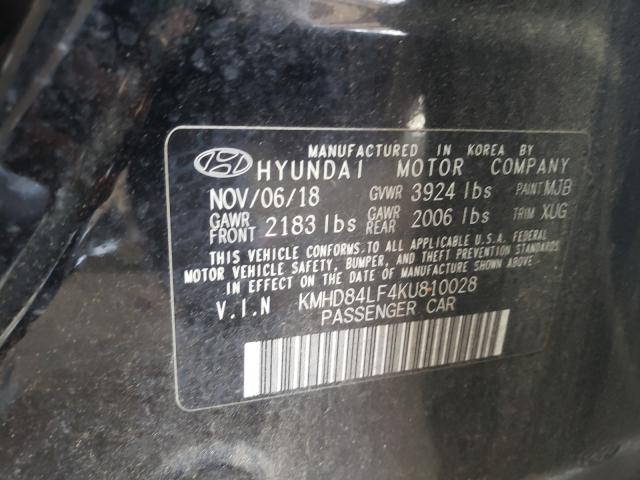 Photo 9 VIN: KMHD84LF4KU810028 - HYUNDAI ELANTRA SE 