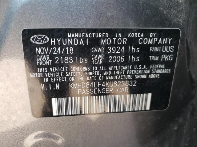 Photo 12 VIN: KMHD84LF4KU823832 - HYUNDAI ELANTRA SE 