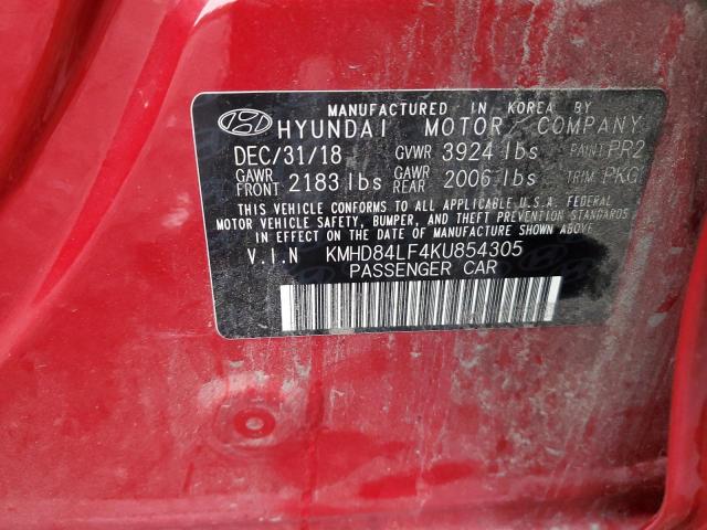 Photo 11 VIN: KMHD84LF4KU854305 - HYUNDAI ELANTRA SE 