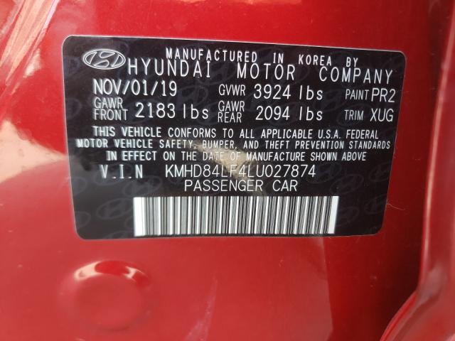 Photo 9 VIN: KMHD84LF4LU027874 - HYUNDAI ELANTRA 