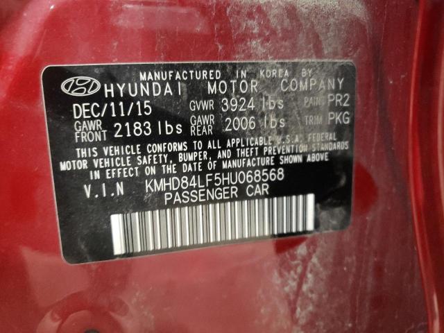 Photo 11 VIN: KMHD84LF5HU068568 - HYUNDAI ELANTRA SE 