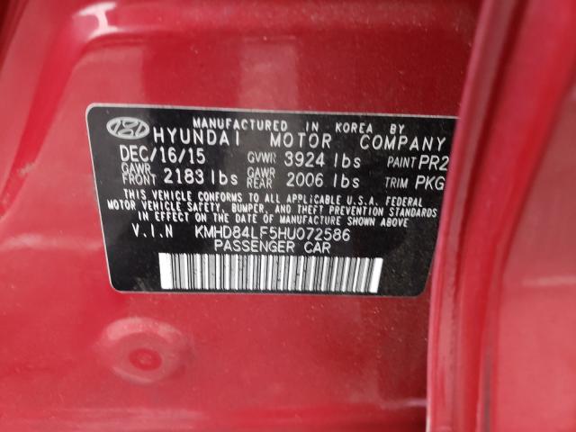 Photo 9 VIN: KMHD84LF5HU072586 - HYUNDAI ELANTRA SE 