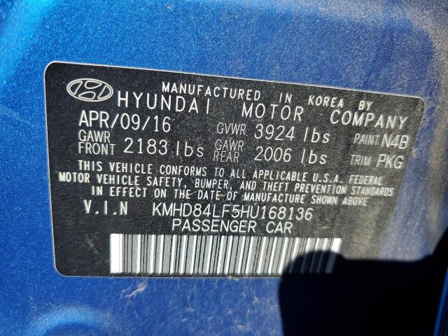 Photo 12 VIN: KMHD84LF5HU168136 - HYUNDAI ELANTRA SE 