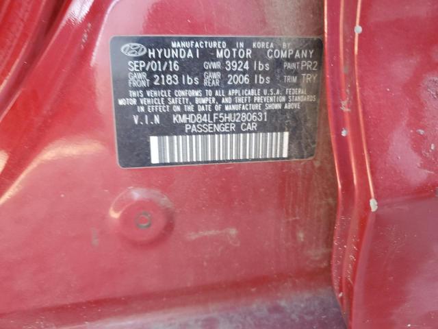 Photo 11 VIN: KMHD84LF5HU280631 - HYUNDAI ELANTRA SE 