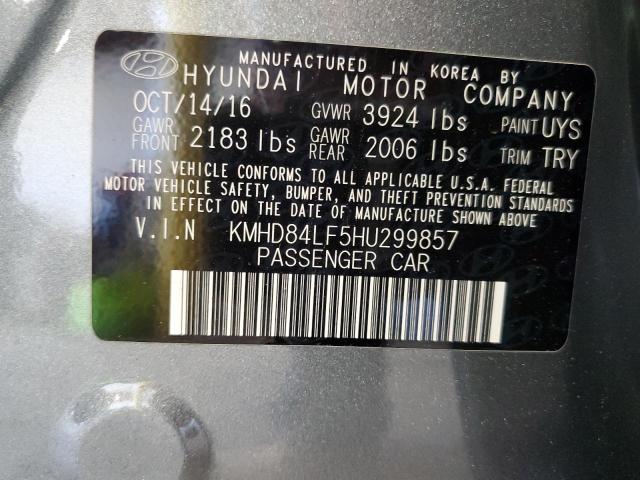 Photo 12 VIN: KMHD84LF5HU299857 - HYUNDAI ELANTRA SE 