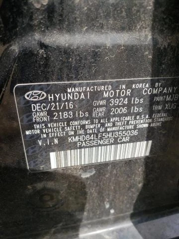 Photo 12 VIN: KMHD84LF5HU355036 - HYUNDAI ELANTRA SE 