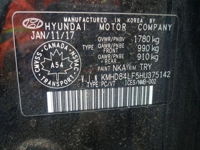 Photo 9 VIN: KMHD84LF5HU375142 - HYUNDAI ELANTRA SE 