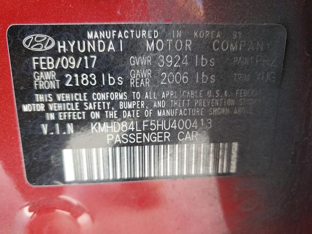 Photo 11 VIN: KMHD84LF5HU400413 - HYUNDAI ELANTRA 