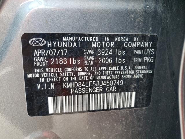 Photo 9 VIN: KMHD84LF5JU450749 - HYUNDAI ELANTRA 