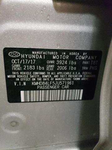 Photo 9 VIN: KMHD84LF5JU571961 - HYUNDAI ELANTRA SE 