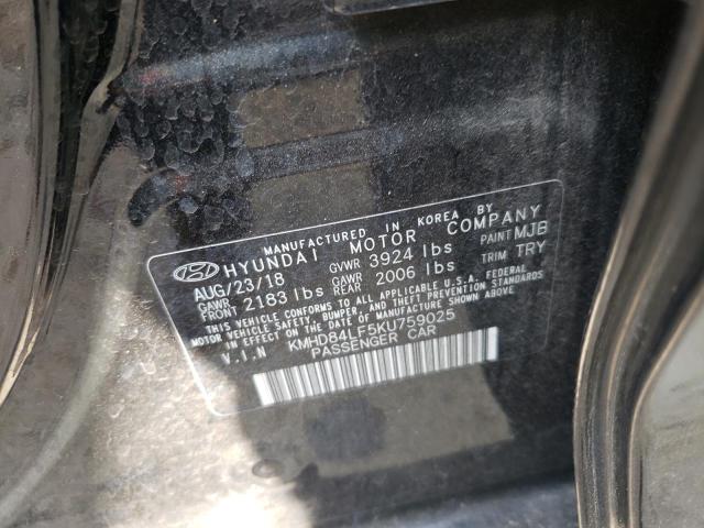 Photo 11 VIN: KMHD84LF5KU759025 - HYUNDAI ELANTRA SE 