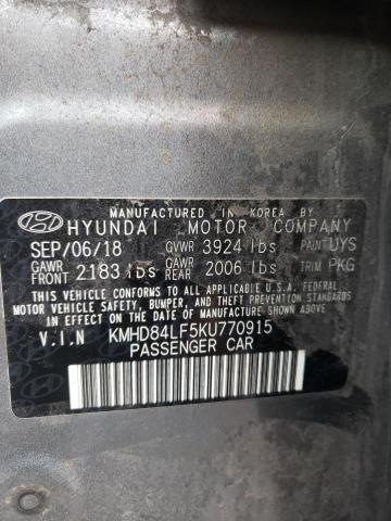 Photo 9 VIN: KMHD84LF5KU770915 - HYUNDAI ELANTRA SE 