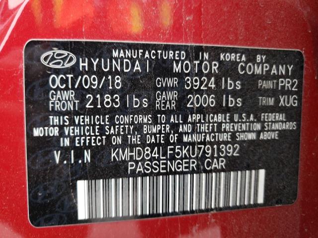 Photo 11 VIN: KMHD84LF5KU791392 - HYUNDAI ELANTRA 