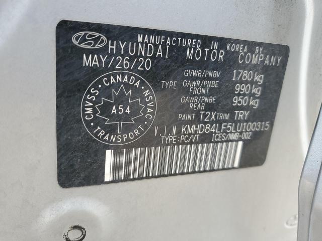 Photo 12 VIN: KMHD84LF5LU100315 - HYUNDAI ELANTRA SE 