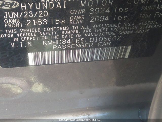 Photo 8 VIN: KMHD84LF5LU106602 - HYUNDAI ELANTRA 