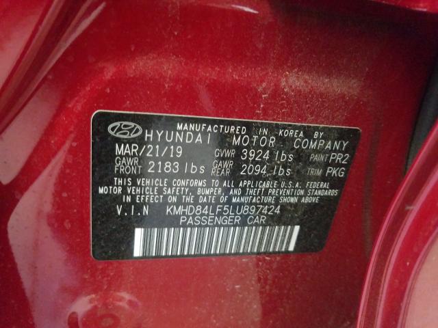 Photo 9 VIN: KMHD84LF5LU897424 - HYUNDAI ELANTRA SE 