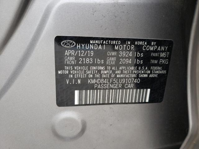 Photo 9 VIN: KMHD84LF5LU910740 - HYUNDAI ELANTRA SE 