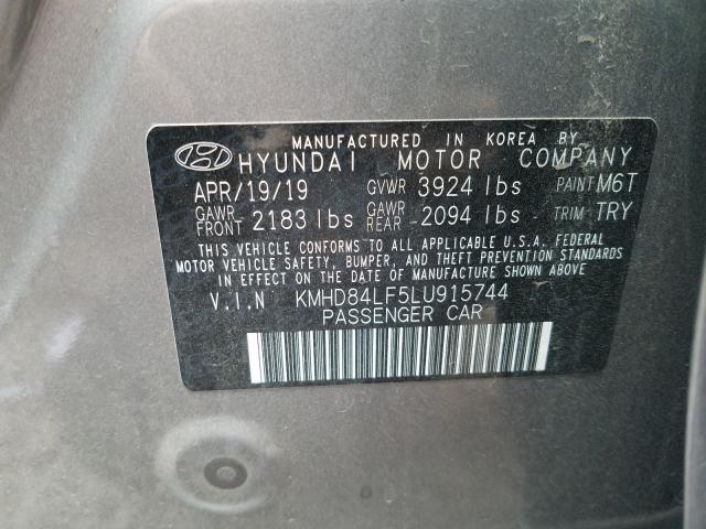 Photo 9 VIN: KMHD84LF5LU915744 - HYUNDAI ELANTRA SE 